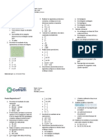 Diagnostico Inicial de Matematicas Geometria y Estadistica