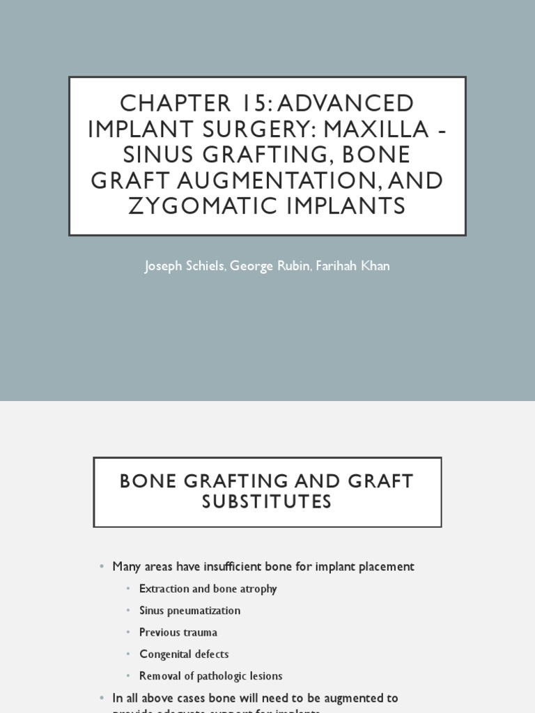 Oral Surgery Bone Grafting | PDF | Dental Implant | Surgical Specialties