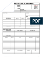 Garment Specification Sheet Excel Template