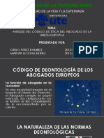 Diapositiva Sobre Análisis Del Código de Ética Del Abogado de La Unión Europea