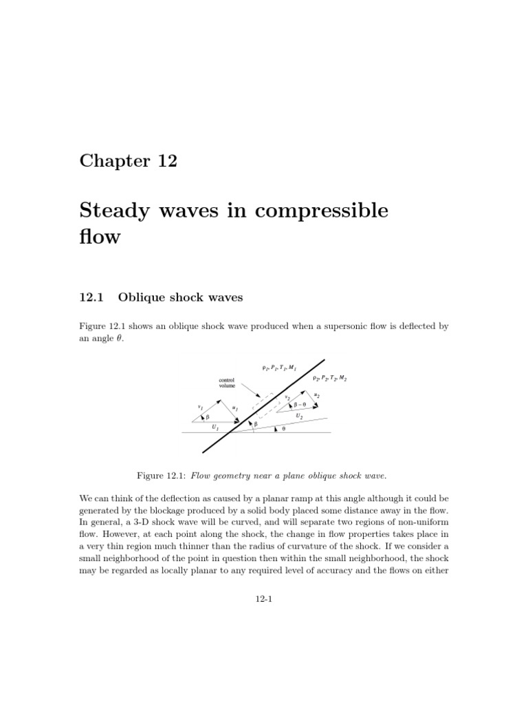 Analysis of Oblique Shock Waves in Compressible Flow | PDF ...