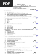 Question Paper: Financial Accounting (CFA510) : October 2008