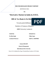 Derivative Market in India by ICICI, SBI & Yes Bank & Its Behavior