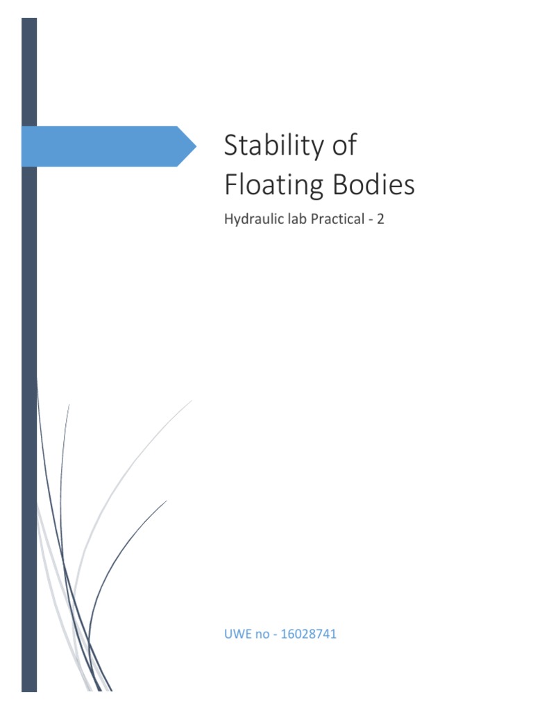 Stability of Floating Bodies Experiment | PDF | Buoyancy | Physical ...