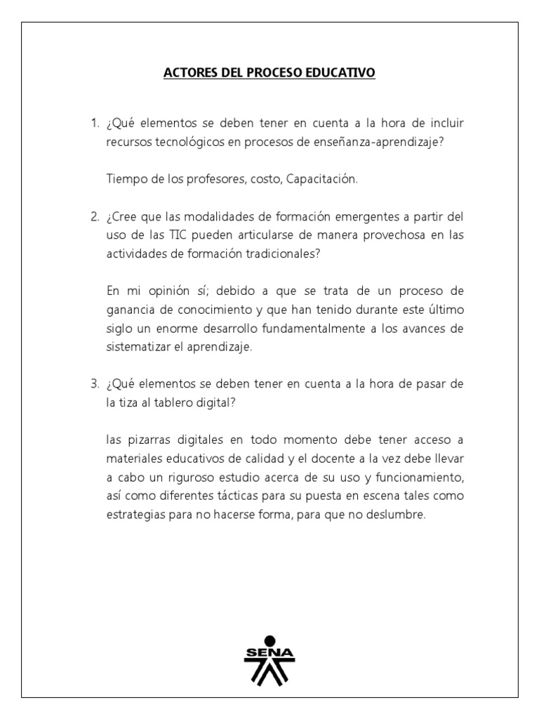 Actores en la Educación y TIC | PDF