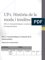 UF1 - NF1.2 - Caracteristiques I Evolució de La Indumentaria