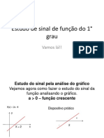 Estudo de Sinal de Função Do 1° PDF