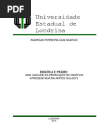 ANDREZA FERREIRA DOS SANTOS Didatica e Praxis Uma Analise Da Producao de Didatica Apresentada Na ANPED Sul2010