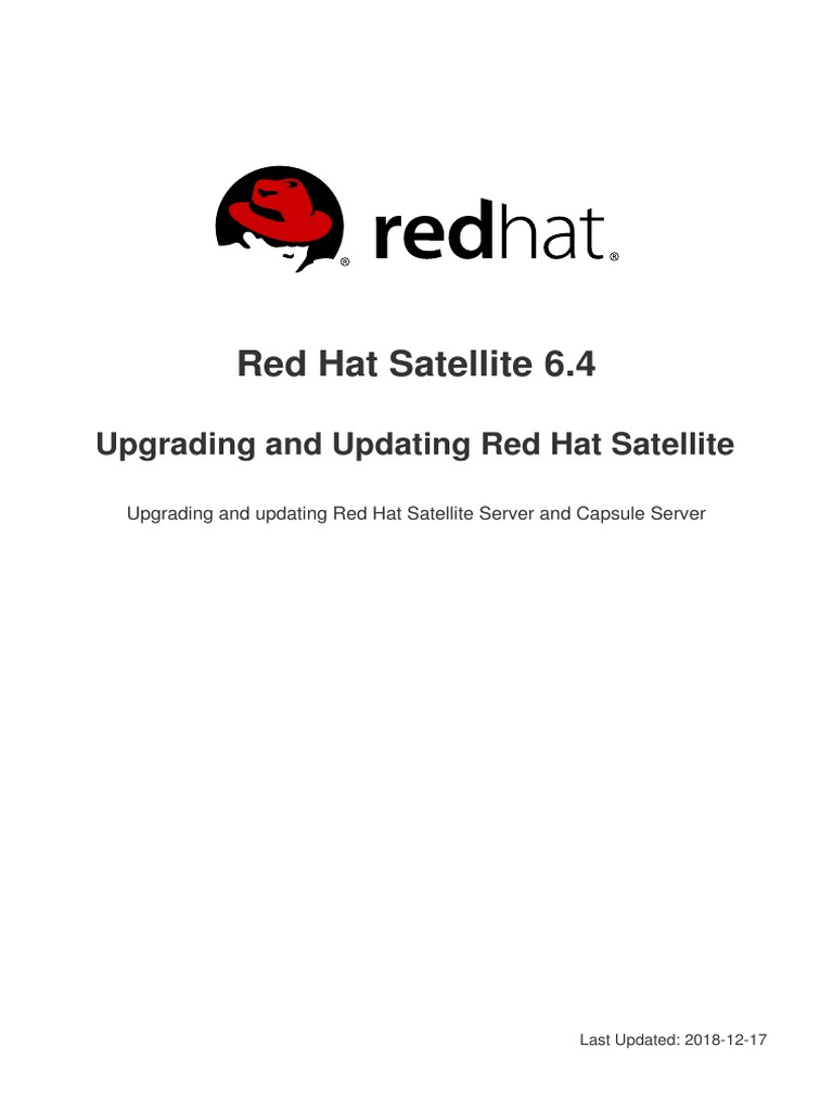 Red Hat Satellite6.4Upgrading and Updating Red Hat SatelliteenUS