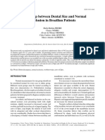 Relationship Between Dental Size and Normal Occlusion in Brazilian Patients