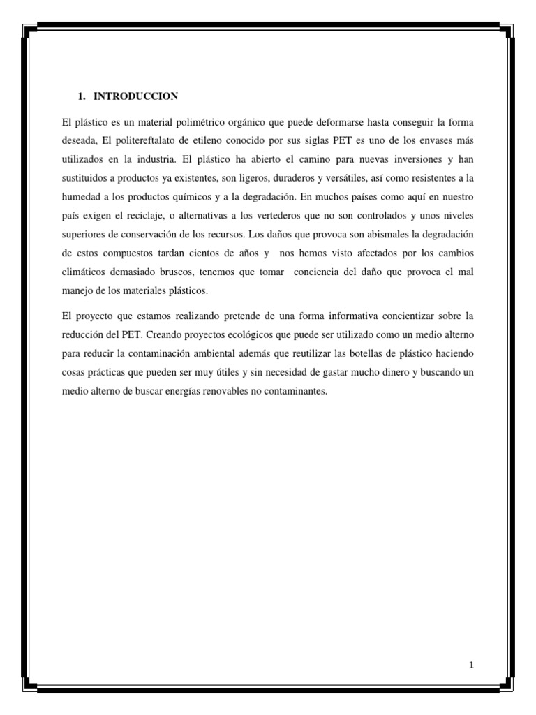 Reutilización y reciclaje de botellas PET | PDF | El plastico | Reciclaje