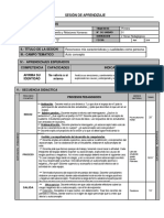 Sesión de Aprendizaje Segundo - PFRH