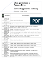 DTC - Códigos de Falha de Sköda (Gasolina e Diesel) PDF