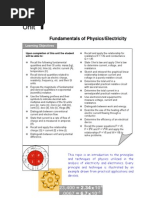 Unit 1 Fundamentals of Electricity