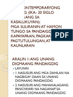 Ang Kontemporaryong Daigdig (Ika - 20 Siglo Hanggang