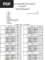 Calend pre-escolas ( sub-8) 10-11 1 e 2ºvolta
