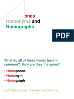 Homophones, Homonyms and Homographs Explained