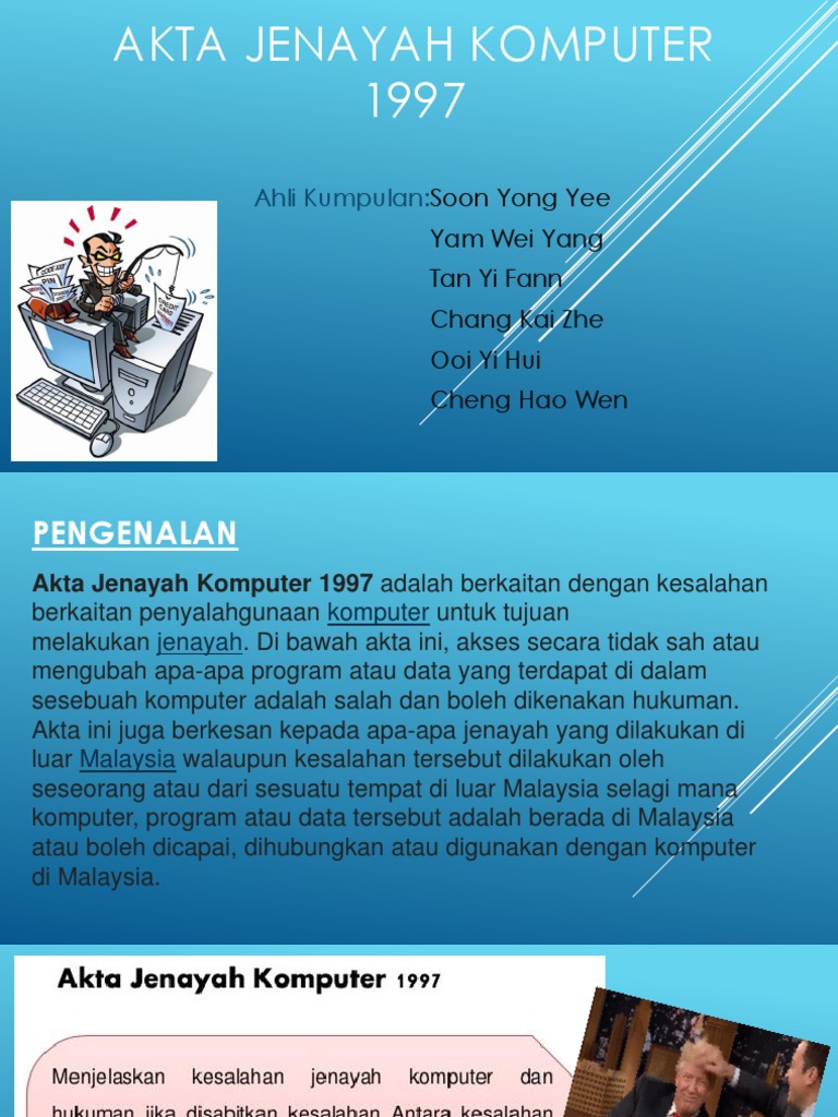 Akta Jenayah Komputer 1997 | PDF