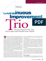 Continuous Improvement Trio (TOC, Lean and Six Sigma)