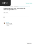 Measuring The Impact of Social Media Marketing in Libraries PDF