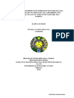 Pengaruh Temperatur Terhadap Penyerapan SO2 Oleh Chilled Water Pada SO2 AbsorbernUnit Chemical Plant