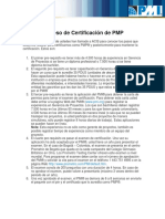 Proceso de Certificación de PMP: Nota