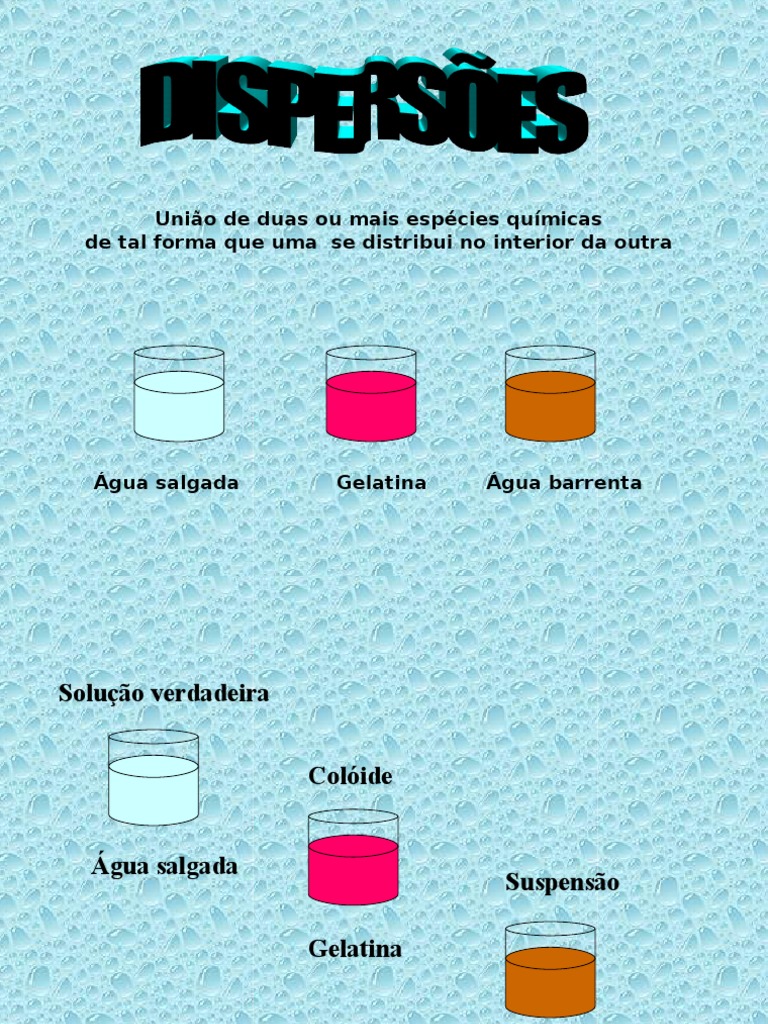 Química PPT - Dispersões I | PDF | Solução | Química