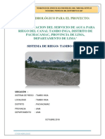 Hidrologia Canal Tambo Inga PDF