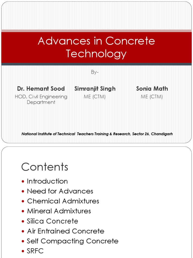Advances in Concrete Technology A Review of Modern Admixtures and