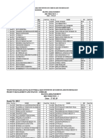 Veltech Rangarajan Dr.Sagunthala R&D Seating Arrangement for Mid Term Test