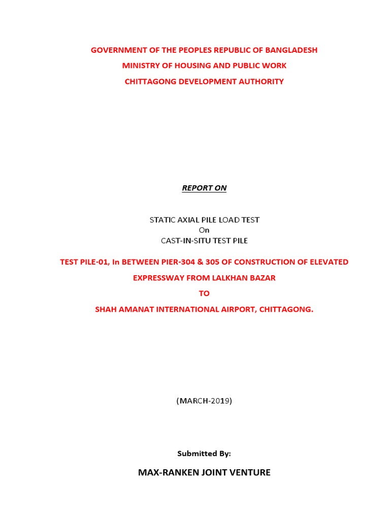 Load Test Report - Final | PDF | Deep Foundation | Beam (Structure)