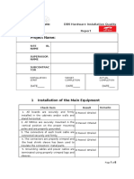 (3G) DBS Hardware Installation Quality Checklist (SUBCON)