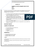 Job NO. 03 Determination of The Flakiness and The Elongation Index For The Given Aggregate Sample Scope & Significance