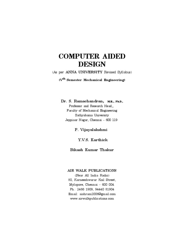 Computer Aided Design: Anna University | PDF | Computer Animation ...