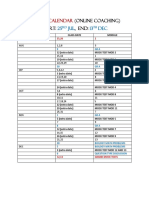 Course Calendar Online