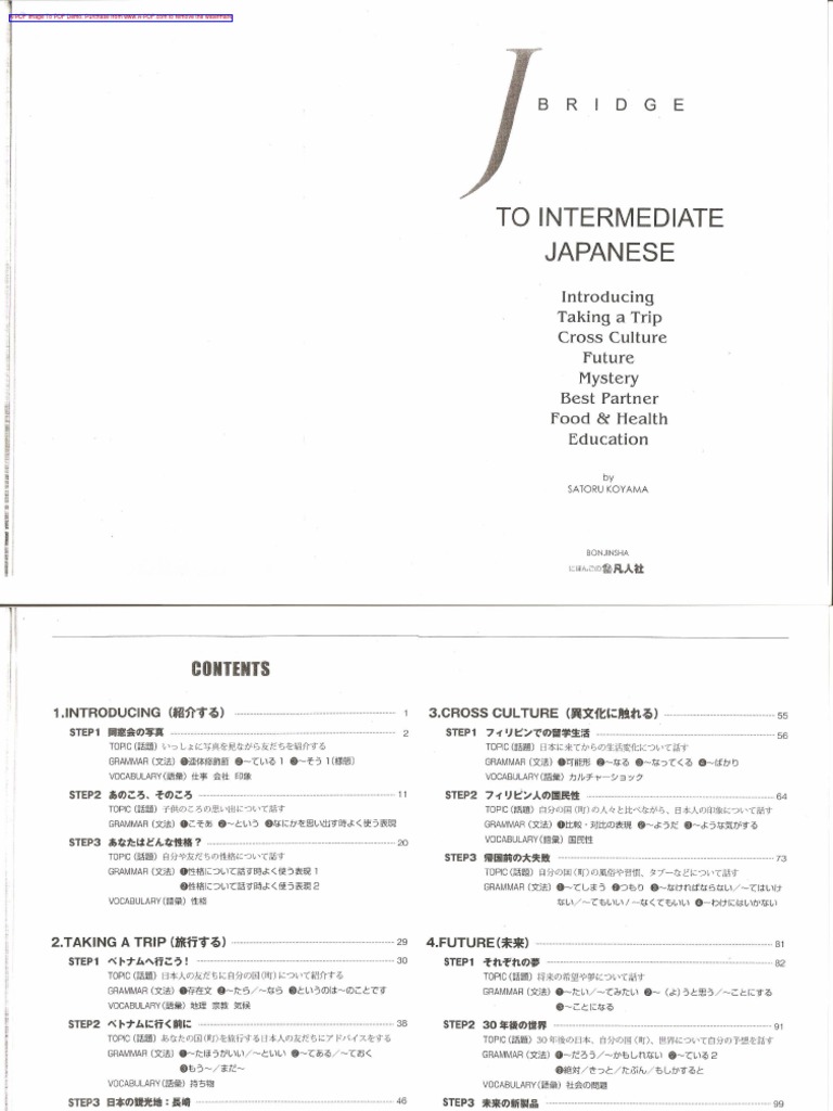 Jbridge To Intermediate Japanese Pdf