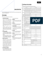 Setting Up The System: English