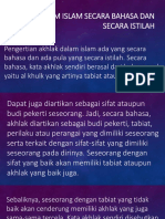 Akhlak Dalam Islam Secara Bahasa Dan Secara Istilah