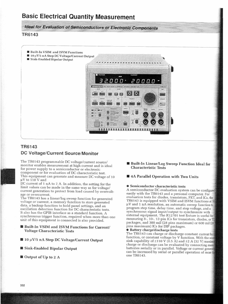 Advantest TR6143 | PDF