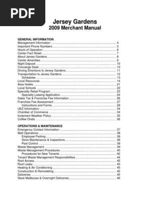 Jersey Gardens Mall Merchant Manual Pdf New Jersey Retail