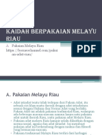 Kaidah Berpakaian Melayu Riau