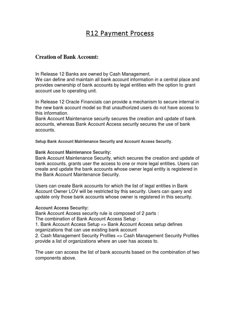 R12 Payment Process | PDF | Payments | User (Computing)