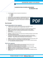 Biodiversity and Classification of Micro-Organisms 30 JANUARY 2013