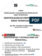 1. Identificacion - Descripcion Sistemas de Riego