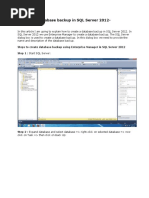 Creating A Database Backup in SQL Server 2012