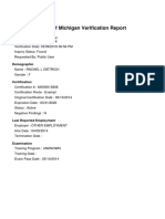 State of Michigan Verification Report: Registry Inquiry Results For: Name: Rachel L Dietrich