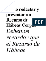 Hábeas Corpus Pautas