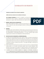 Demanda Exoneración de Pensión Alimentos