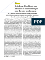 Suscetibilidade Do Óleo Diesel Com 2 e 5% de Biodiesel