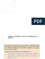 Sistemas de inventarios analítico y perpetuo